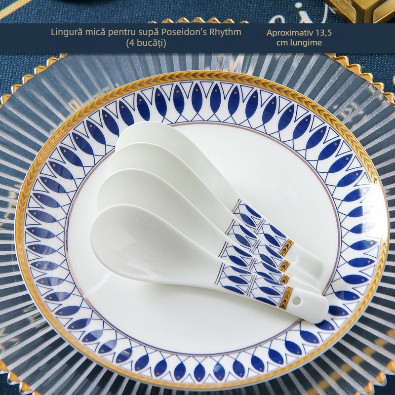 Lingură de supă din ceramică, stil modern minimalist, stil nou chinezesc, pentru adulți, lansare 2023