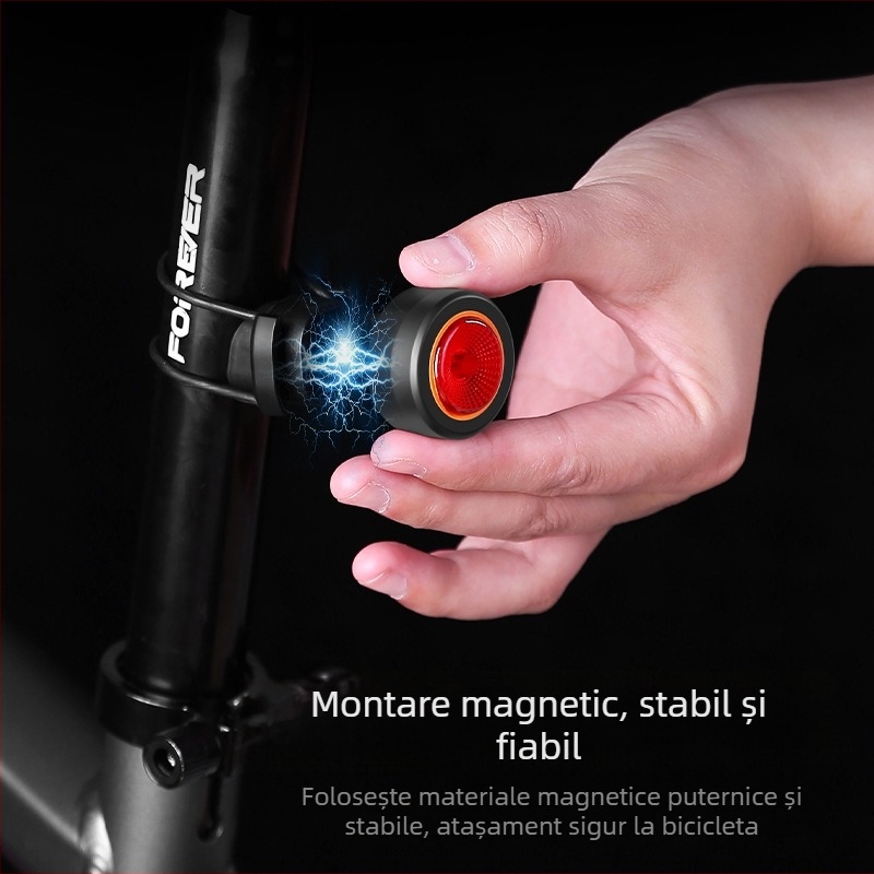 Lampă spate pentru bicicletă cu senzor inteligent de frână pentru MTB și biciclete de drum, avertizare de durată lungă (Brand: Jiu Yue/yuuisd; Personalizare: Da; Import: Nu)