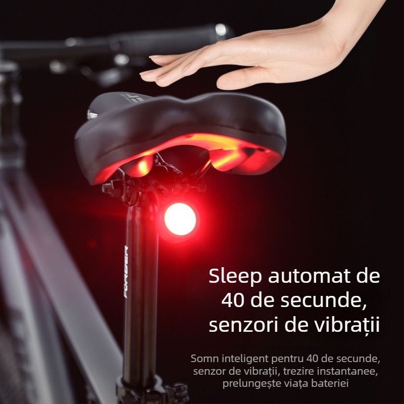 Lampă spate pentru bicicletă cu senzor inteligent de frână pentru MTB și biciclete de drum, avertizare de durată lungă (Brand: Jiu Yue/yuuisd; Personalizare: Da; Import: Nu)