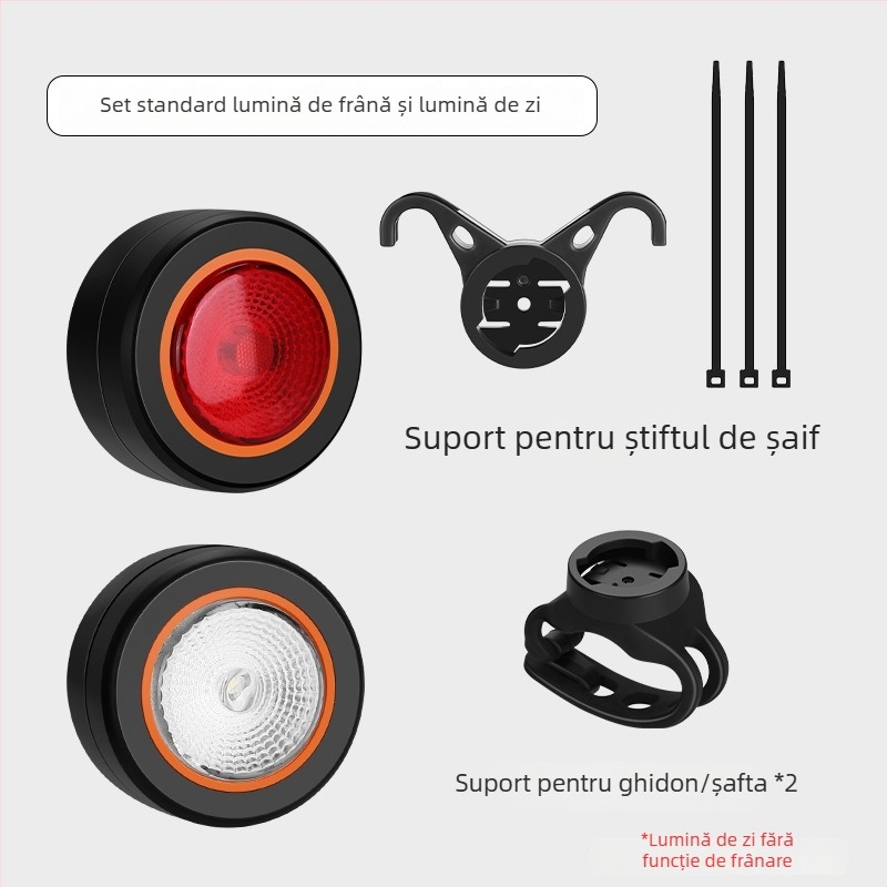 Lampă spate pentru bicicletă cu senzor inteligent de frână pentru MTB și biciclete de drum, avertizare de durată lungă (Brand: Jiu Yue/yuuisd; Personalizare: Da; Import: Nu)