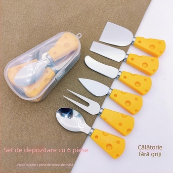 Set de tacâmuri pentru copii din oțel inoxidabil 420, cu cuțit de brânză și cuțit de gem; finisaj oglindă, potrivit pentru copii, imprimare logo disponibil, personalizare