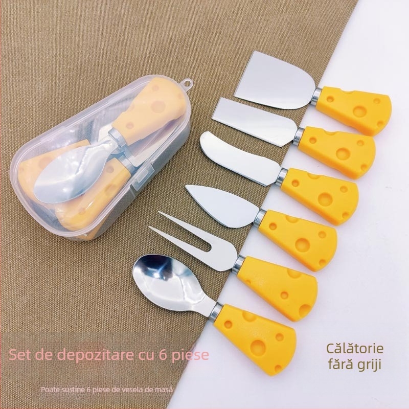 Set de tacâmuri pentru copii din oțel inoxidabil 420, cu cuțit de brânză și cuțit de gem; finisaj oglindă, potrivit pentru copii, imprimare logo disponibil, personalizare