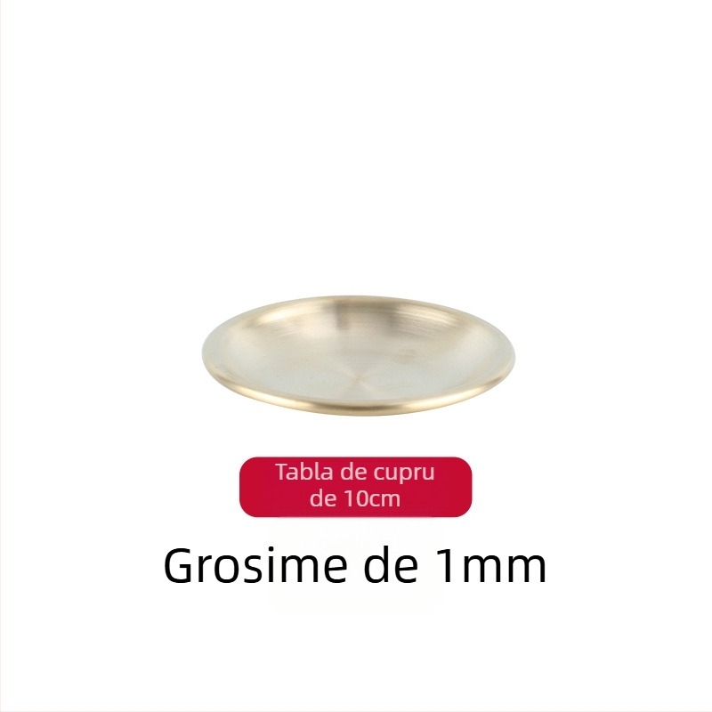 Farfurie rotundă din metal prețios pentru gătitul la abur al peștelui și puiului, stil chinezesc, design simplu, cadou personal ideal pentru o rudă