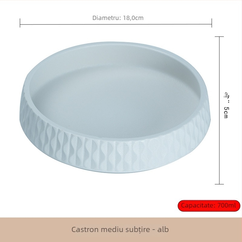 Set ceramic veselă de masă: farfurii adânci, bol de orez, farfurie pentru paste; stil japonez, formă circulară, finisaj sub glazură color, personalizabil