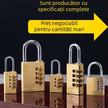 Încuietoare cu cod de patru cifre pentru dulapuri, bagaje și sertare – corp metalic, model C, grosime tijă 3 mm, distanță între tijă 21.5–41.8 mm