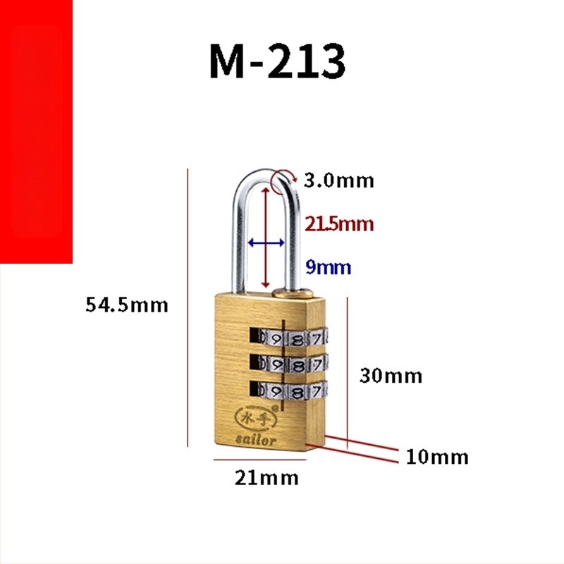 Încuietoare cu cod de patru cifre pentru dulapuri, bagaje și sertare – corp metalic, model C, grosime tijă 3 mm, distanță între tijă 21.5–41.8 mm