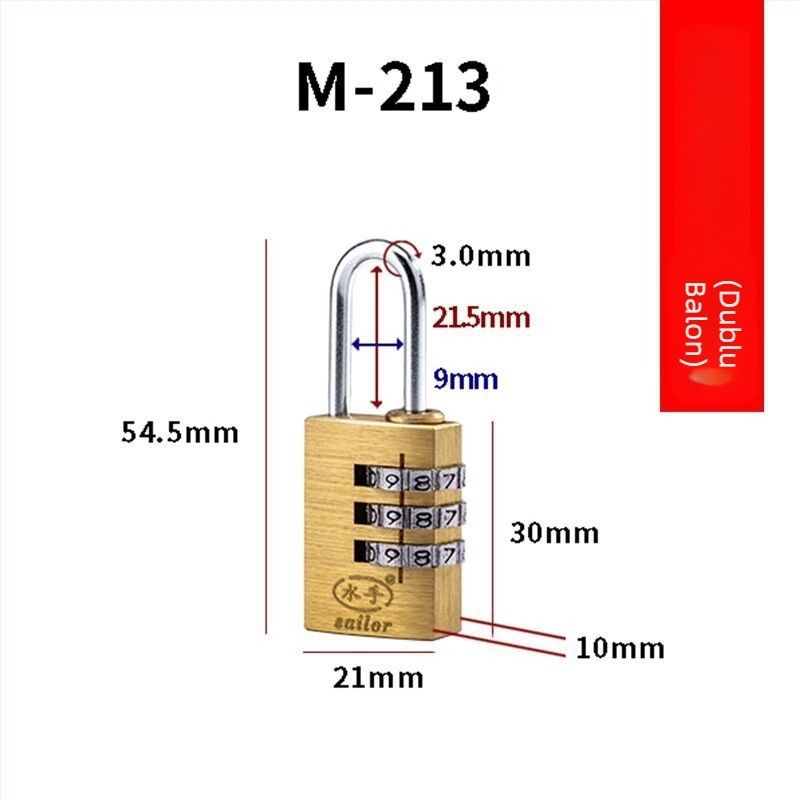 Încuietoare cu cod de patru cifre pentru dulapuri, bagaje și sertare – corp metalic, model C, grosime tijă 3 mm, distanță între tijă 21.5–41.8 mm