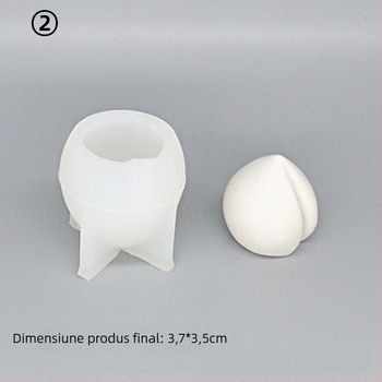 Hao Ran Formă din silicon 3D în formă de piersică – formă neregulată pentru mousse și ciocolată