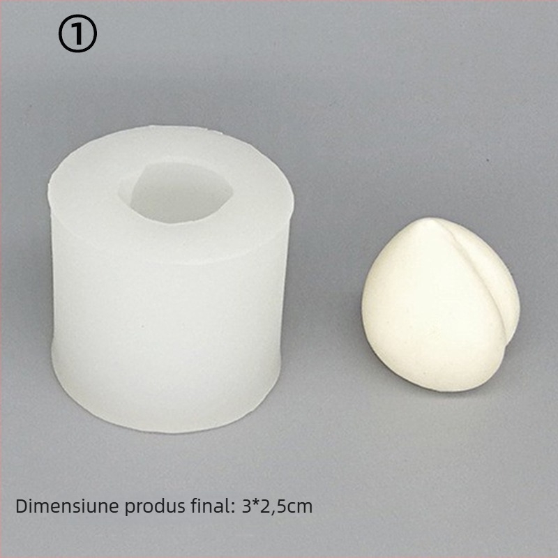 Hao Ran Formă din silicon 3D în formă de piersică – formă neregulată pentru mousse și ciocolată