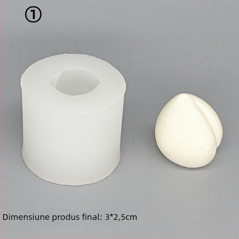 Hao Ran Formă din silicon 3D în formă de piersică – formă neregulată pentru mousse și ciocolată