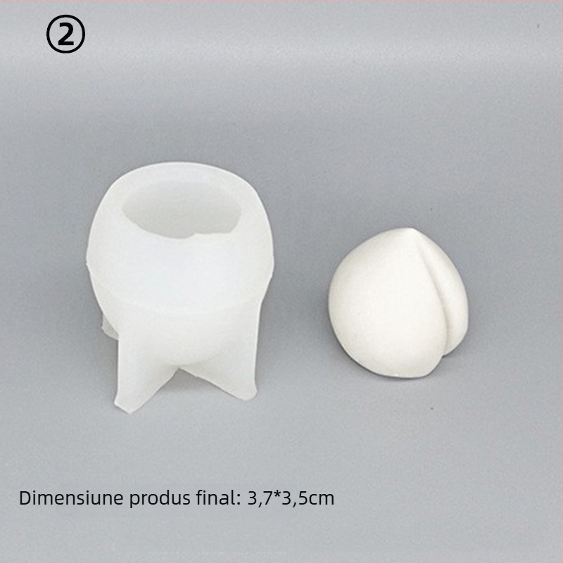 Hao Ran Formă din silicon 3D în formă de piersică – formă neregulată pentru mousse și ciocolată
