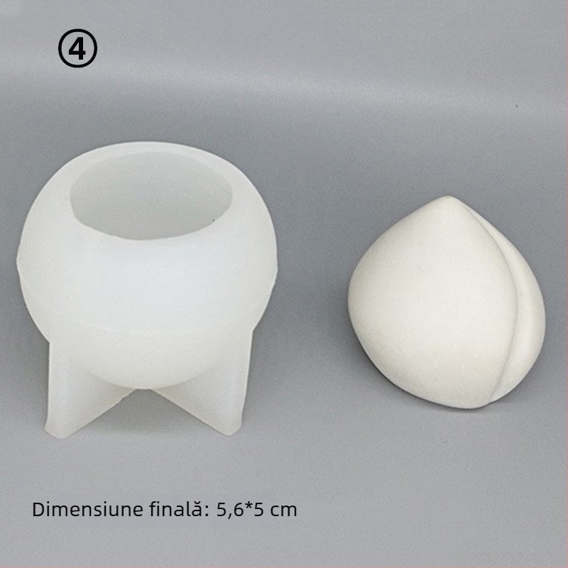 Hao Ran Formă din silicon 3D în formă de piersică – formă neregulată pentru mousse și ciocolată