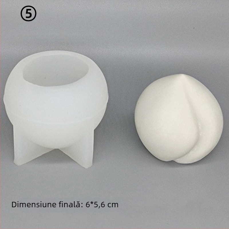 Hao Ran Formă din silicon 3D în formă de piersică – formă neregulată pentru mousse și ciocolată