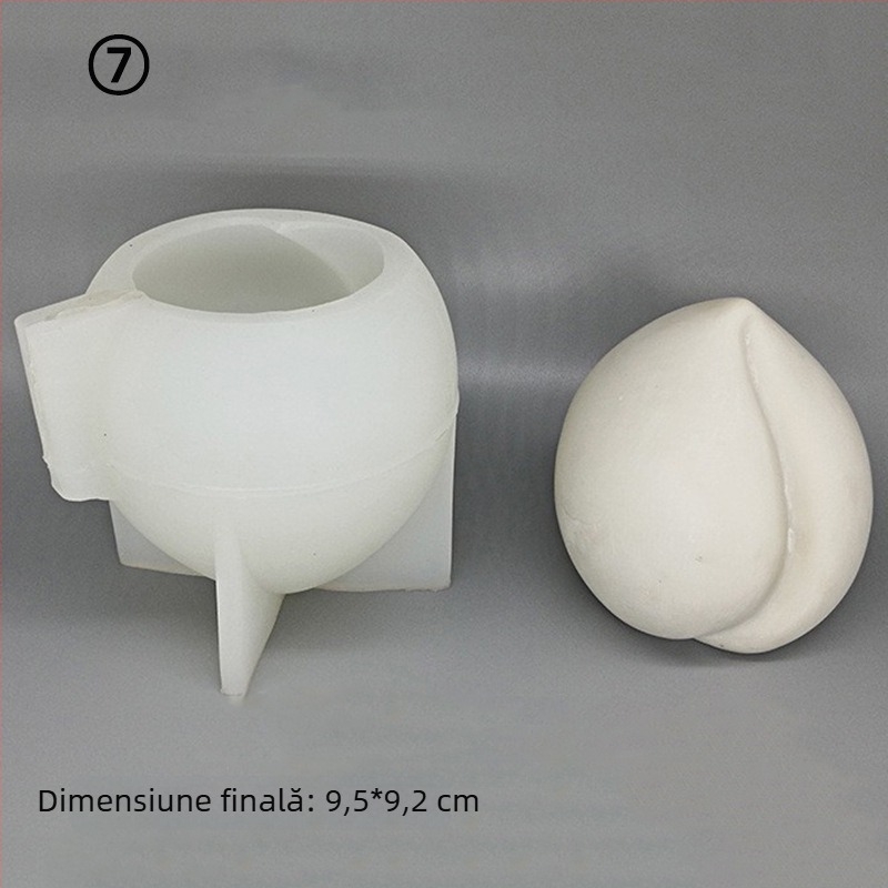 Hao Ran Formă din silicon 3D în formă de piersică – formă neregulată pentru mousse și ciocolată