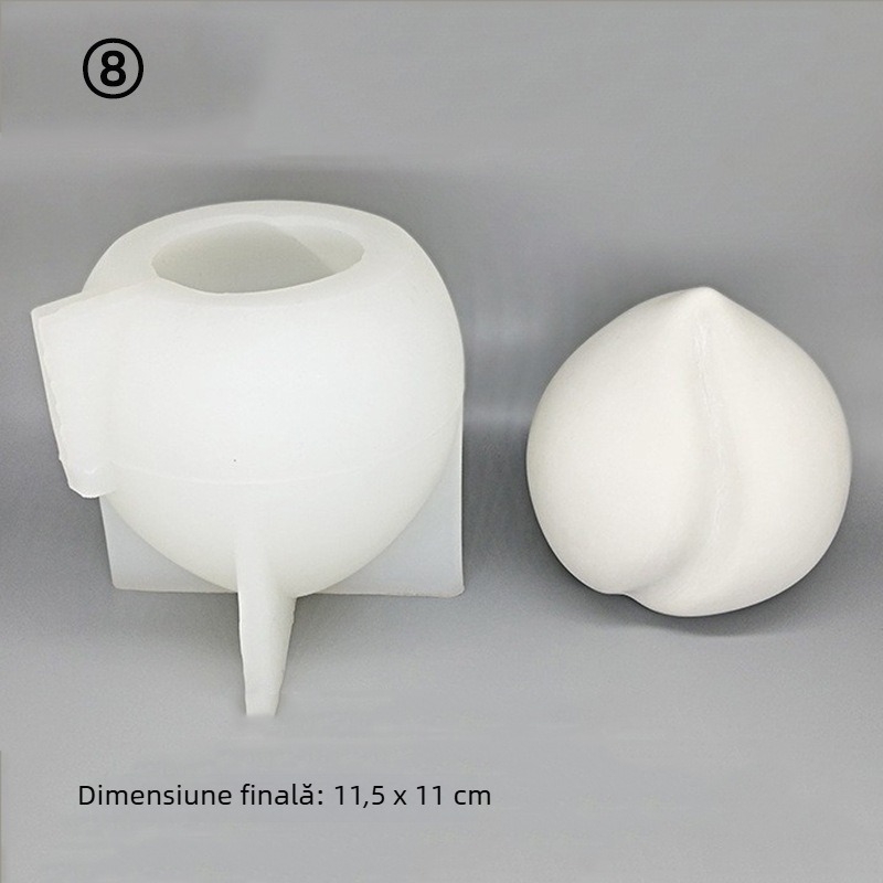Hao Ran Formă din silicon 3D în formă de piersică – formă neregulată pentru mousse și ciocolată