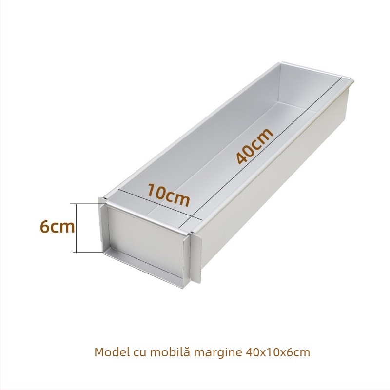 Jyf Formă de copt din aliaj de aluminiu cu capac, deschidere dreptunghiulară, pentru tiramisu, cheesecake și mousse