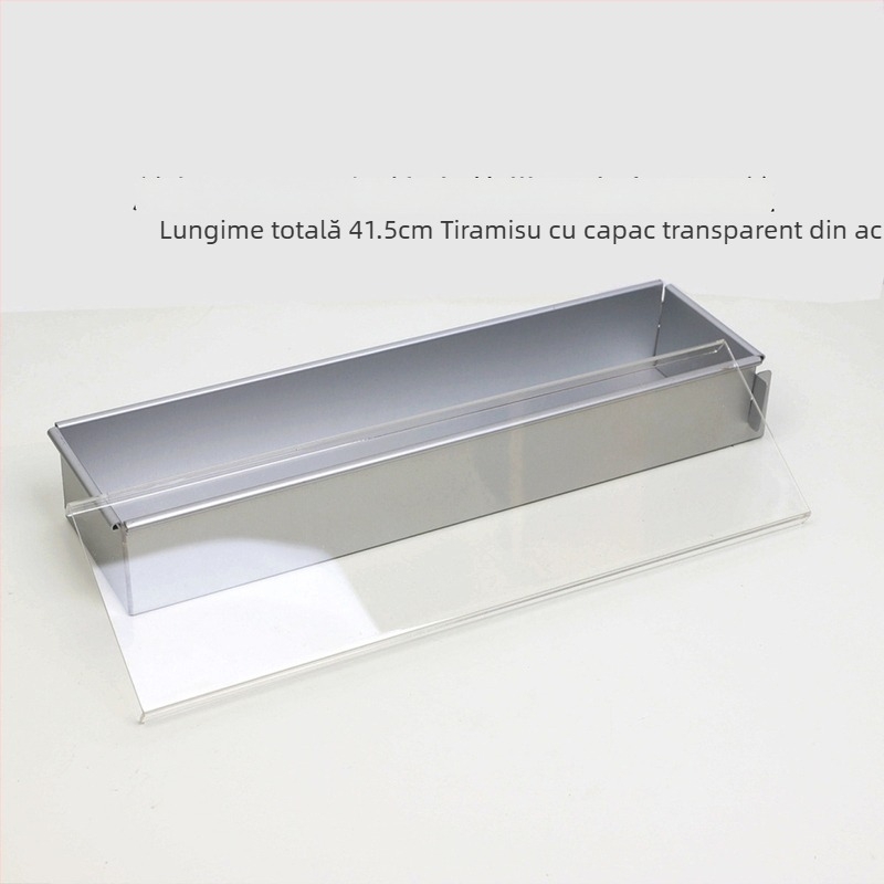Jyf Formă de copt din aliaj de aluminiu cu capac, deschidere dreptunghiulară, pentru tiramisu, cheesecake și mousse