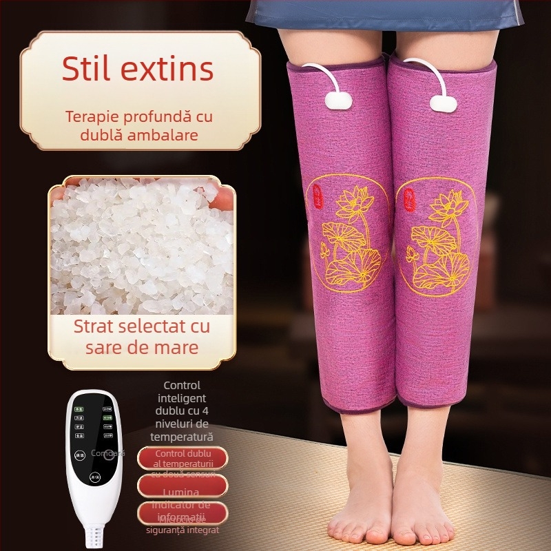 Bandă de genunchi cu încălzire electrică, pungă de sare și compresie caldă pentru moxibustie în fizioterapie la domiciliu