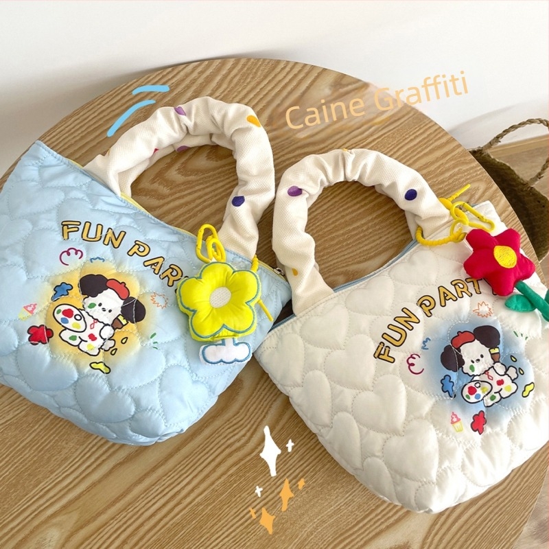 Geantă Tote - Bumbac, Deschidere cu fermoar, buzunar intern cu fermoar, formă orizontală pătrată, mânere duble