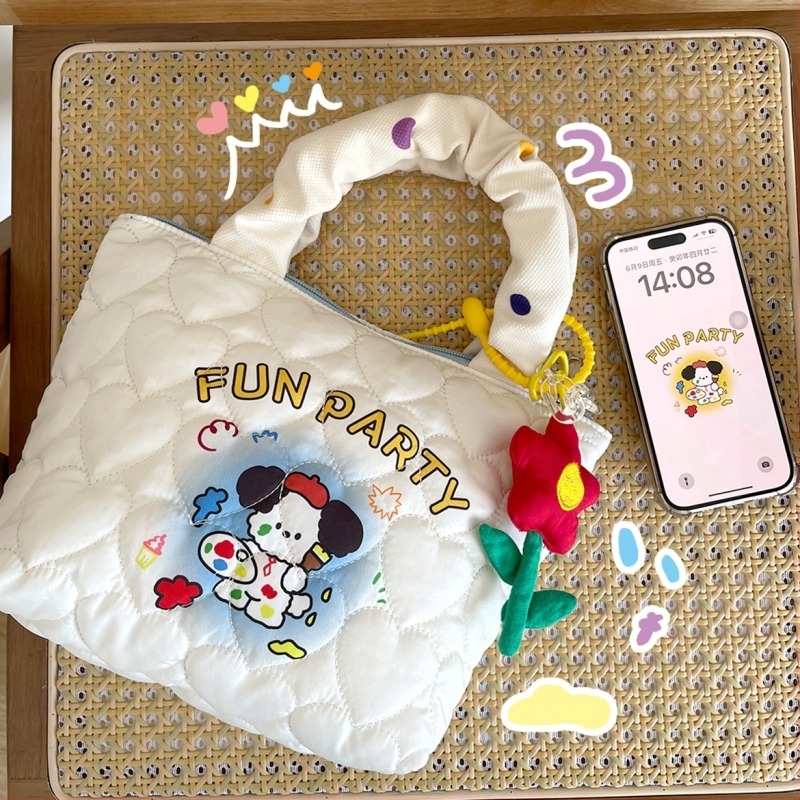 Geantă Tote - Bumbac, Deschidere cu fermoar, buzunar intern cu fermoar, formă orizontală pătrată, mânere duble