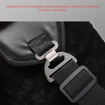 Genunchiere din piele, căptușite cu fleece, groase, rezistente la vânt și frig, pentru mers cu motocicleta și bicicletă electrică (adulți, unisex)