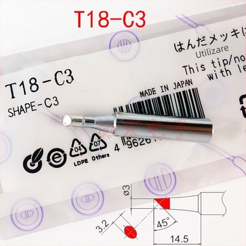 Vârfuri de lipit seria T18: T18-K lamă, D24/D32/D16 vârfuri drepte, C3, C2, B