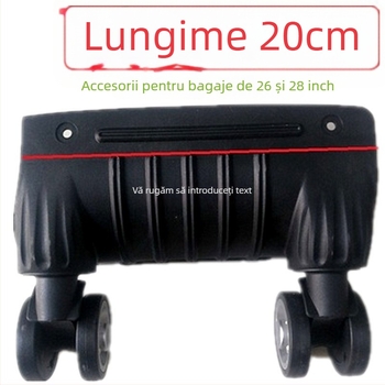 Roți pentru bagaje - construcție monobloc, amortizare șocuri, compatibile universal, material ABS
