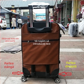 Roți pentru bagaje - construcție monobloc, amortizare șocuri, compatibile universal, material ABS