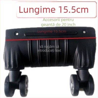 Roți pentru bagaje - construcție monobloc, amortizare șocuri, compatibile universal, material ABS