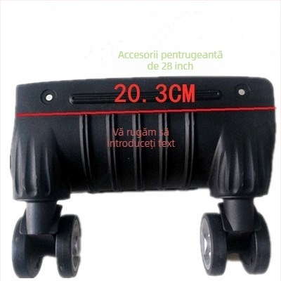 Roți pentru bagaje - construcție monobloc, amortizare șocuri, compatibile universal, material ABS