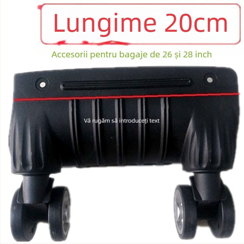 Roți pentru bagaje - construcție monobloc, amortizare șocuri, compatibile universal, material ABS
