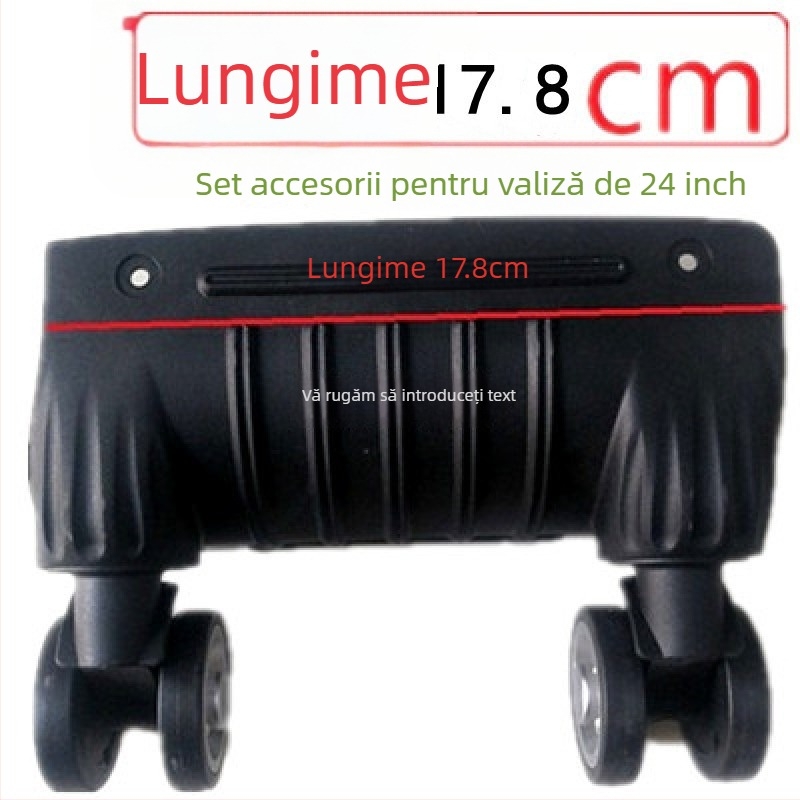 Roți pentru bagaje - construcție monobloc, amortizare șocuri, compatibile universal, material ABS