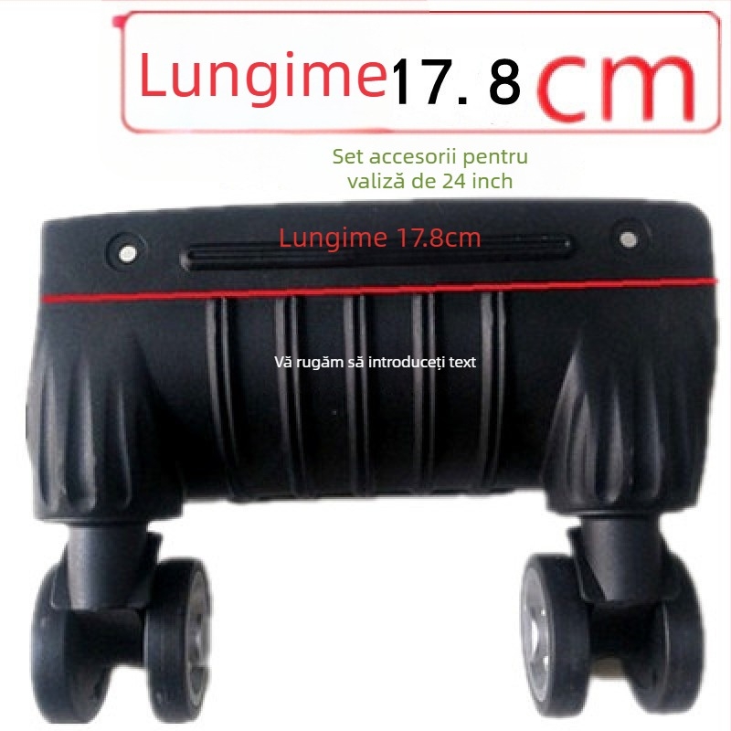 Roți pentru bagaje - construcție monobloc, amortizare șocuri, compatibile universal, material ABS