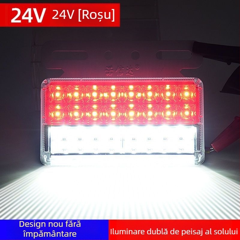Lumină laterală LED pentru semiremorca camionului, 12/24V, IP68 impermeabil, iluminare cu două rânduri, carcasă PC, durată de viață 50.000 h