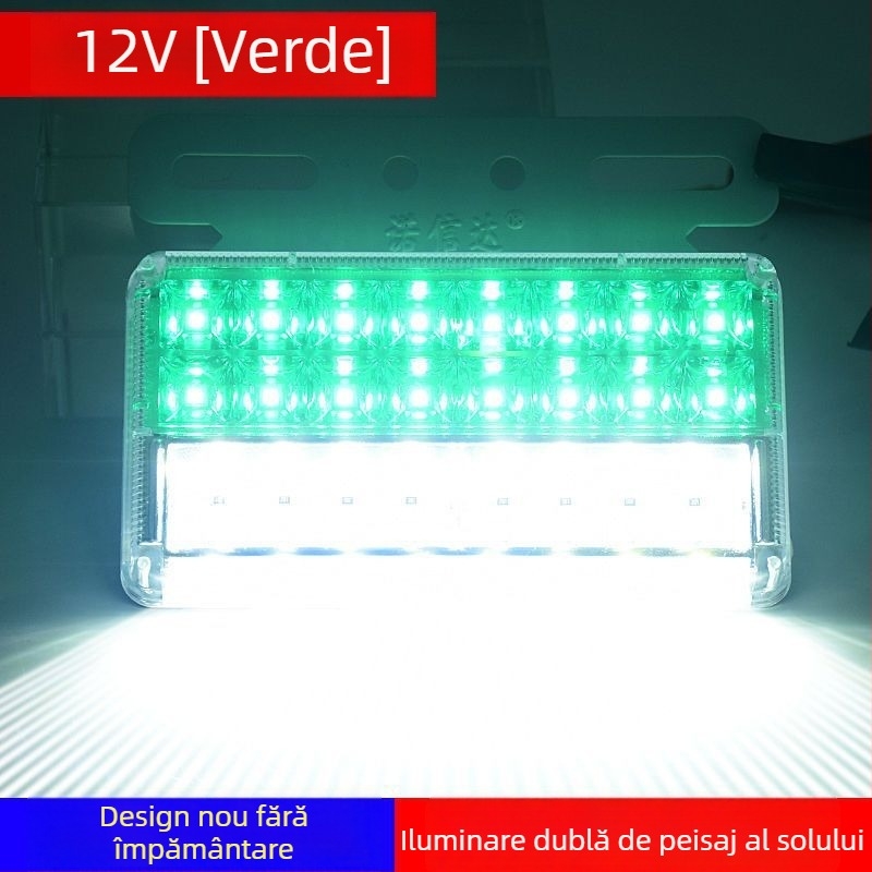 Lumină laterală LED pentru semiremorca camionului, 12/24V, IP68 impermeabil, iluminare cu două rânduri, carcasă PC, durată de viață 50.000 h