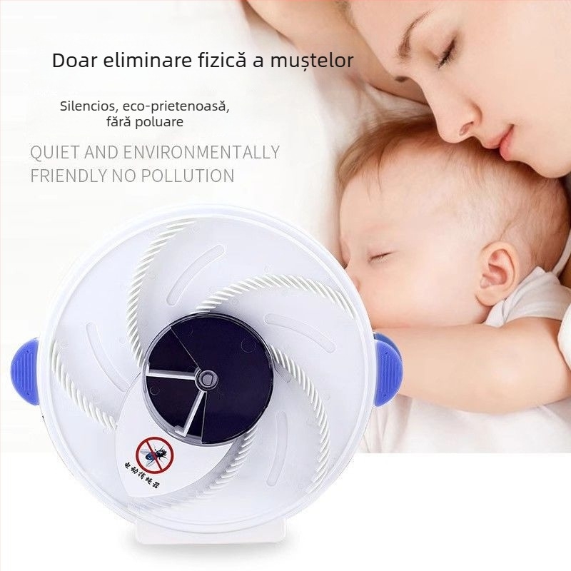 Capcana electrică pentru muște, complet automată, cu conectivitate inteligentă, acoperire până la 10 m², netoxică, fără baterie încorporată, fără captare cu lumină