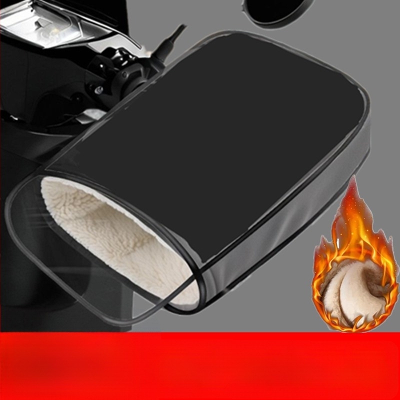 Husă pentru ghidoane de vehicule electrice, căptușită cu fleece, groasă, impermeabilă, pentru biciclete electrice și motociclete