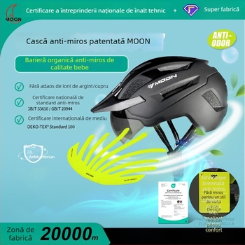 MOON cască de bicicletă cu ochelari încorporați – unisex, adulți, PC EPS, logo tipărit