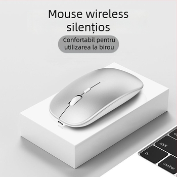 Mouse optic silențios, încărcare wireless, modul dual Bluetooth și USB pentru birou și esports