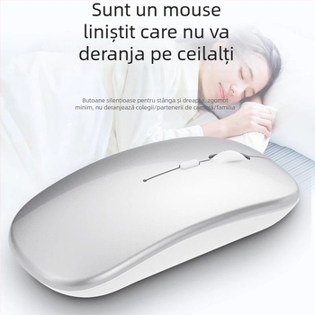 Mouse optic silențios, încărcare wireless, modul dual Bluetooth și USB pentru birou și esports