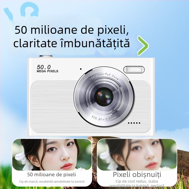 Chain Bearing C01 Cameră digitală inteligentă cu senzor CMOS, zoom optic 16x, obiectiv periscop, rezoluție 1280x1024, ecran LCD HD de 2,4 inch