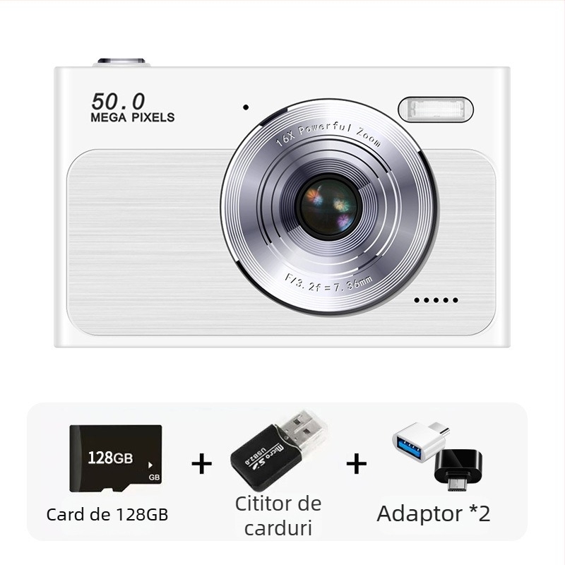 Chain Bearing C01 Cameră digitală inteligentă cu senzor CMOS, zoom optic 16x, obiectiv periscop, rezoluție 1280x1024, ecran LCD HD de 2,4 inch