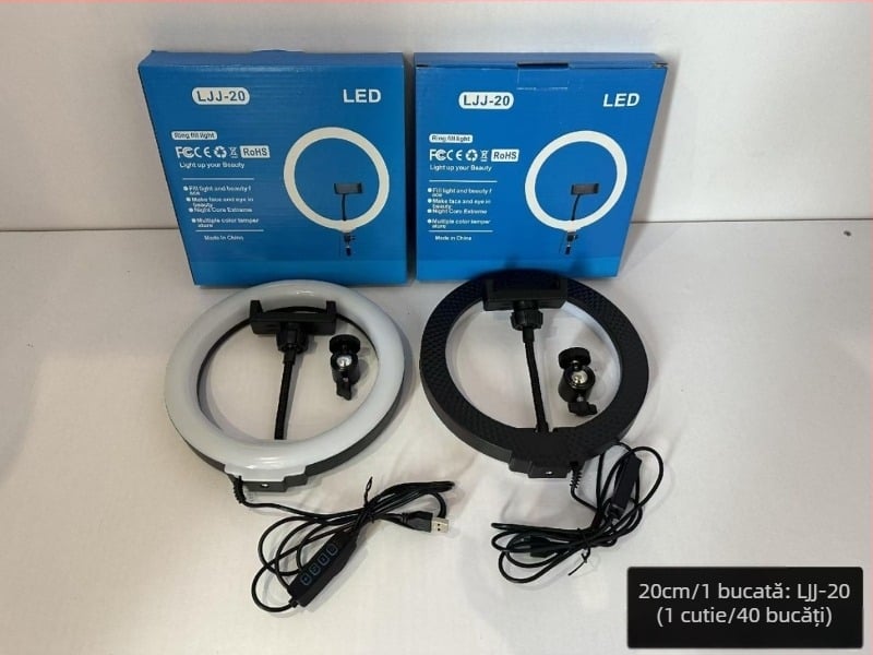 Lampa LED inel pentru streaming live — iluminare de umplere, model LJJ, putere ≤10W, 5V, Personalizabil: Da