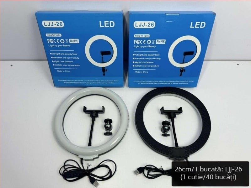 Lampa LED inel pentru streaming live — iluminare de umplere, model LJJ, putere ≤10W, 5V, Personalizabil: Da