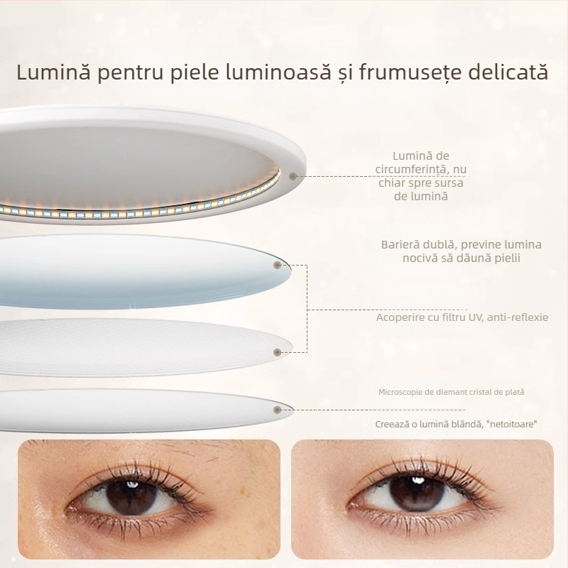 D Fill Light pentru streaming live și selfie în interior – 20W, trei temperaturi de culoare, model Easy Broadcast Moonlight Lamp