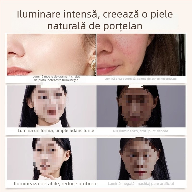 D Fill Light pentru streaming live și selfie în interior – 20W, trei temperaturi de culoare, model Easy Broadcast Moonlight Lamp