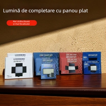Lumină de umplere pentru fotografie LED416, cu trei temperaturi ale culorii, reglabilă 2500-9900K, 10-50W, 220V, pentru transmisiuni live, înregistrări video și fotografie de studio