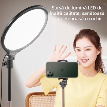 Lumină pentru streaming live pe desktop - protecție pentru ochi, lumină moale, 10-50W, 5V, 3 temperaturi de culoare, model NM-1