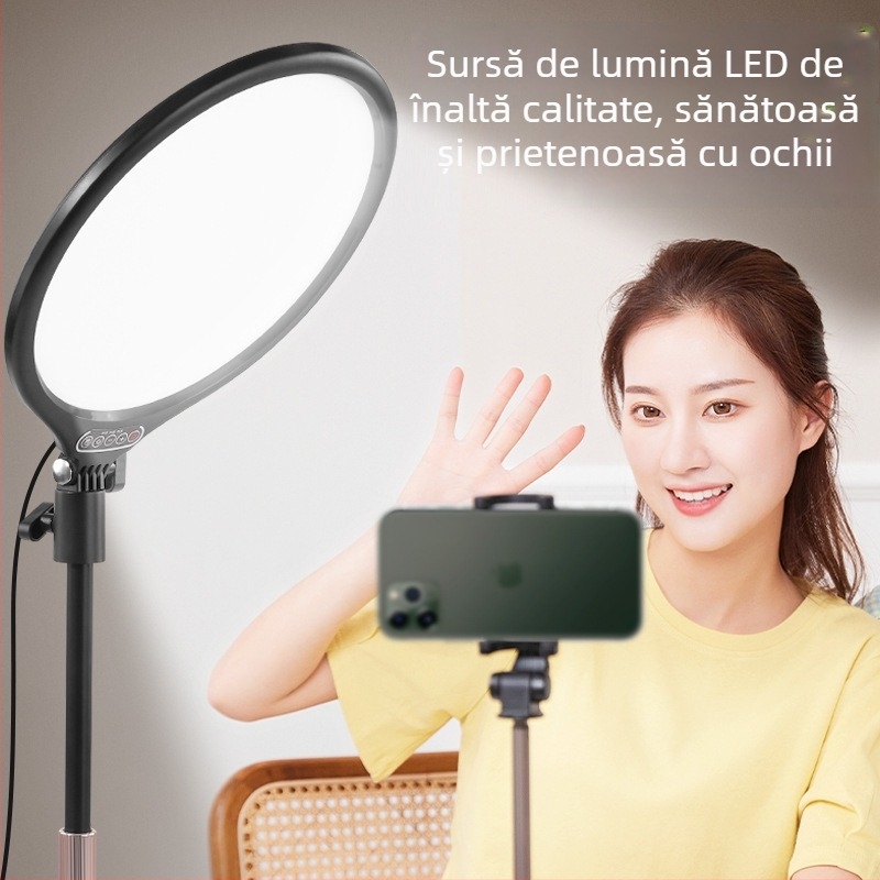 Lumină pentru streaming live pe desktop - protecție pentru ochi, lumină moale, 10-50W, 5V, 3 temperaturi de culoare, model NM-1