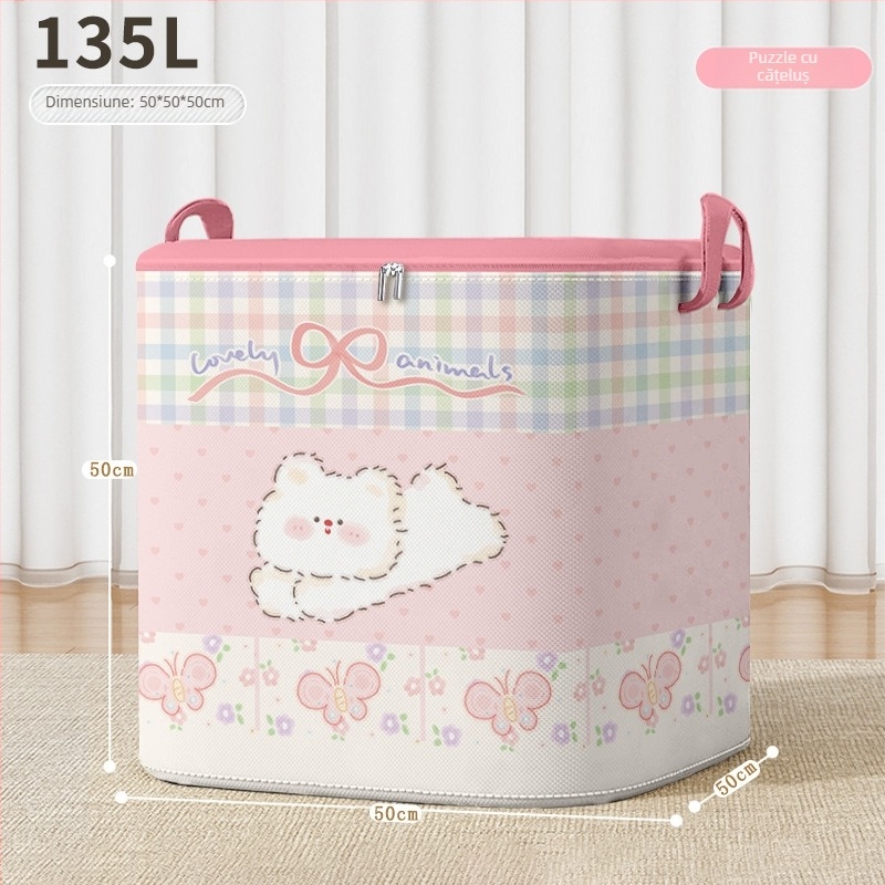 Geantă de depozitare pentru pătură și haine - formă cub, material din țesătură nețesută, capacitate mare, rezistentă la umezeală, multifuncțională